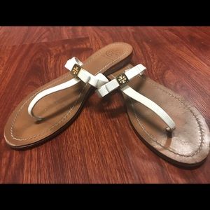 White Tory Burch Sandals